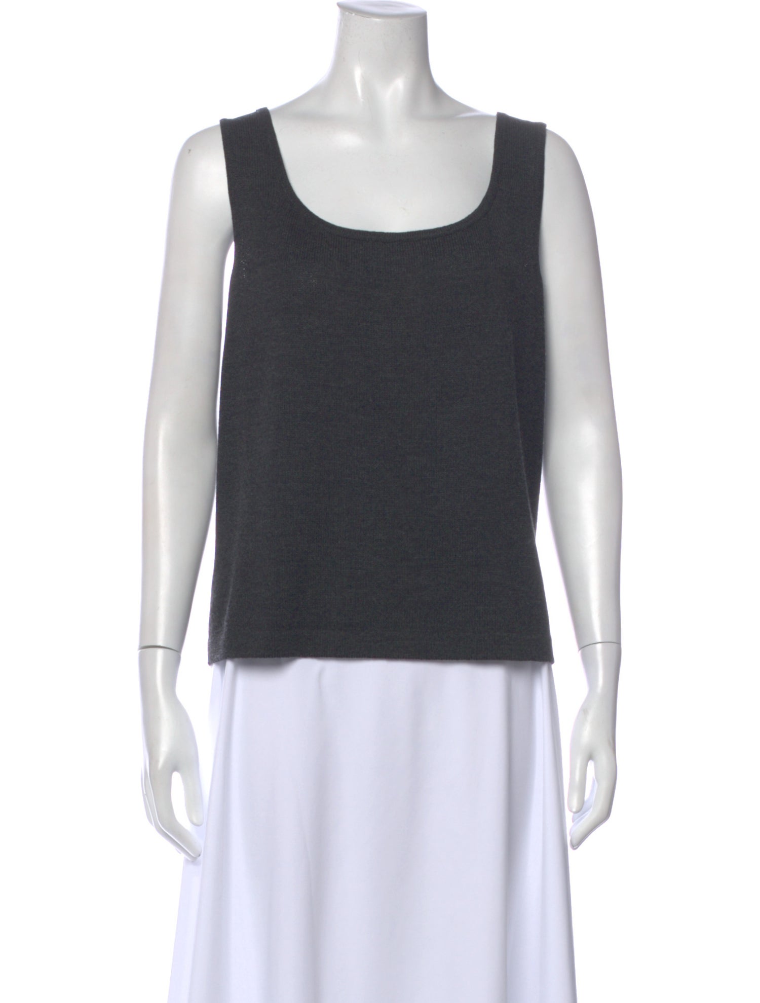 St. John Wool Scoop Neck Top