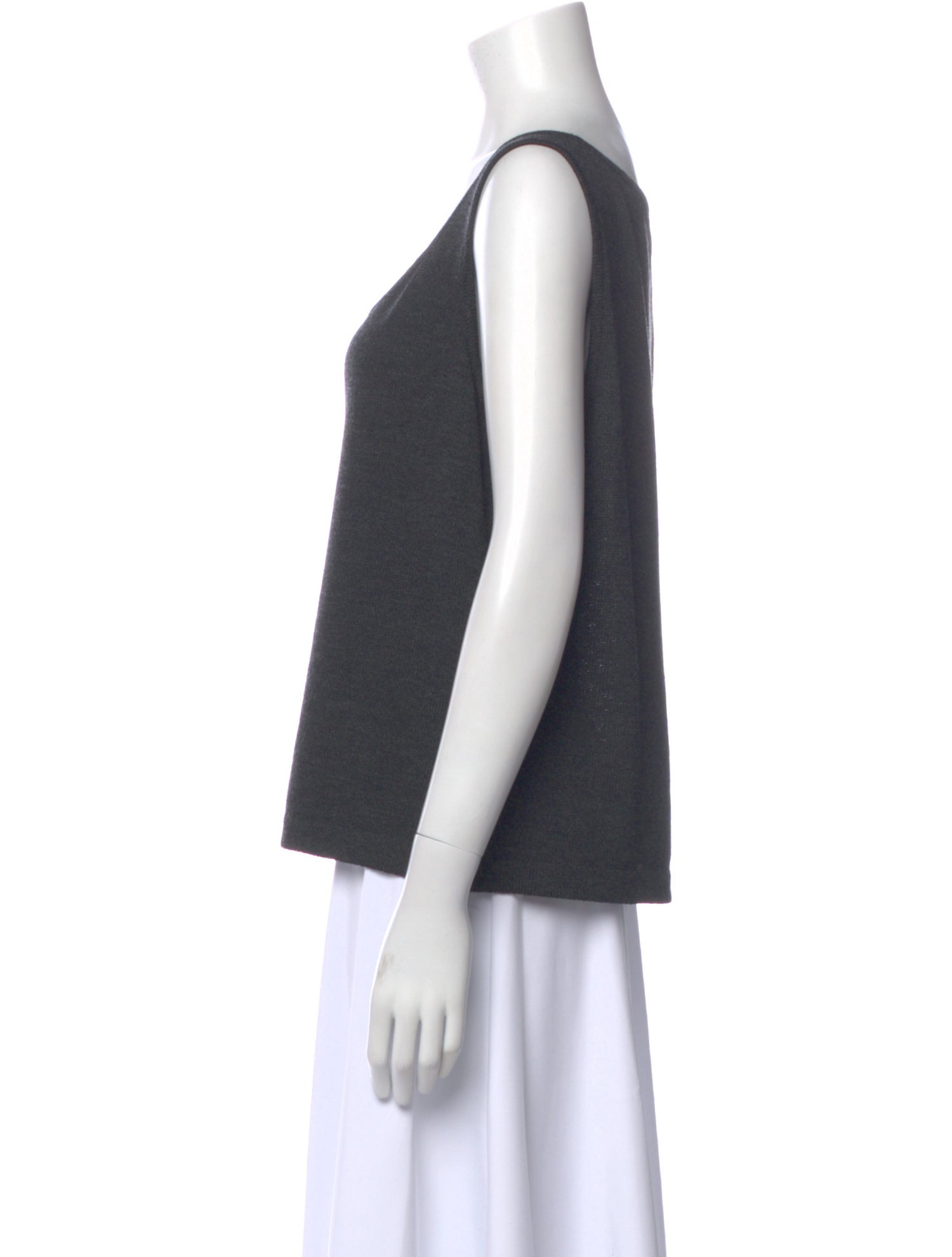 St. John Wool Scoop Neck Top