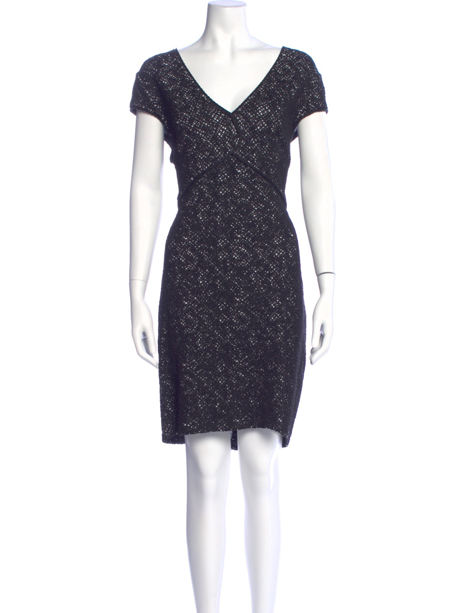 St. John V-Neck Mini Dress