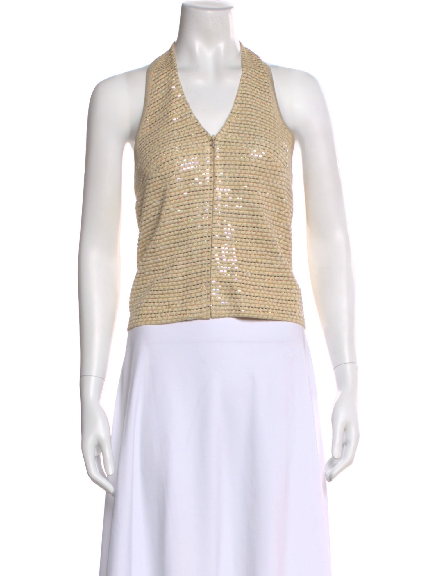 St. John Halterneck Sleeveless Top