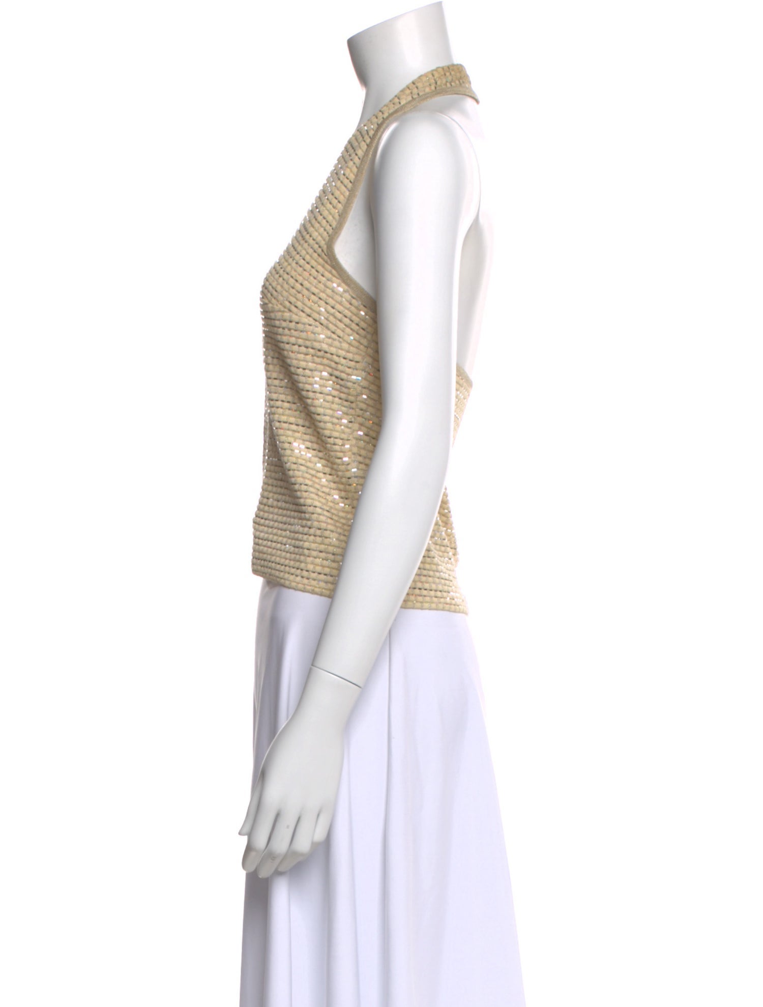 St. John Halterneck Sleeveless Top