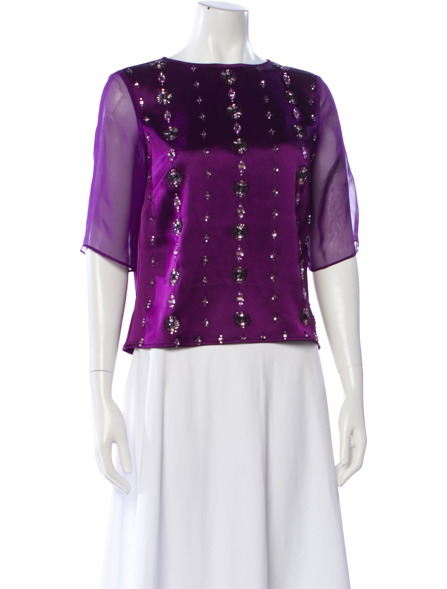 St. John Silk Patterned Top w/ Tags