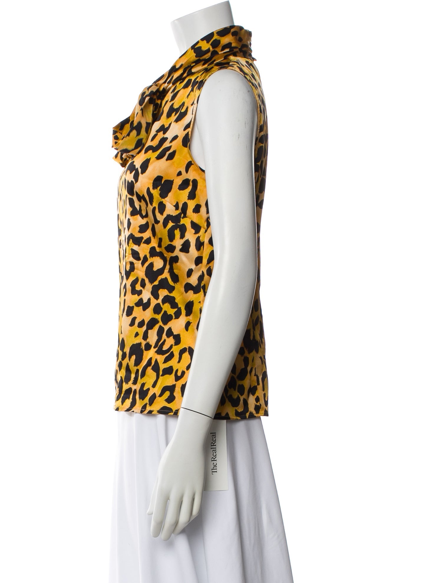 St. John Silk Animal Print Blouse