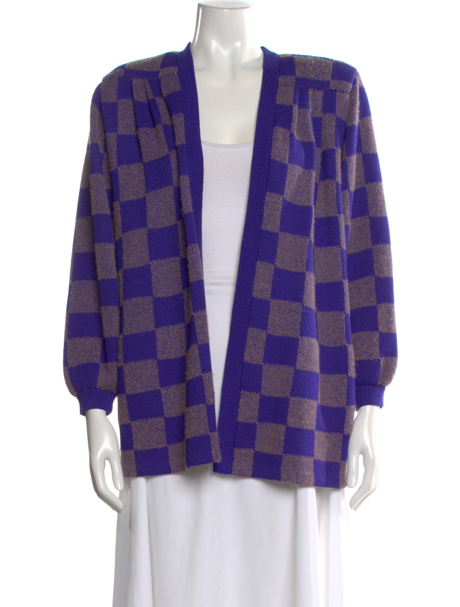 St. John Vintage Plaid Print Sweater