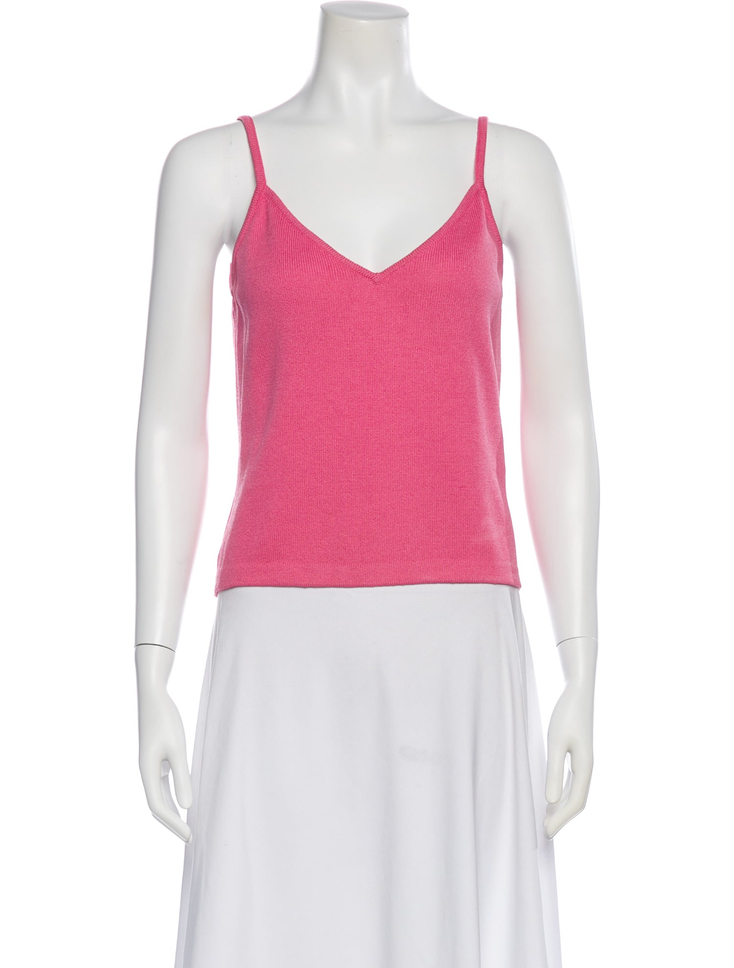 St. John V-Neck Sleeveless Top
