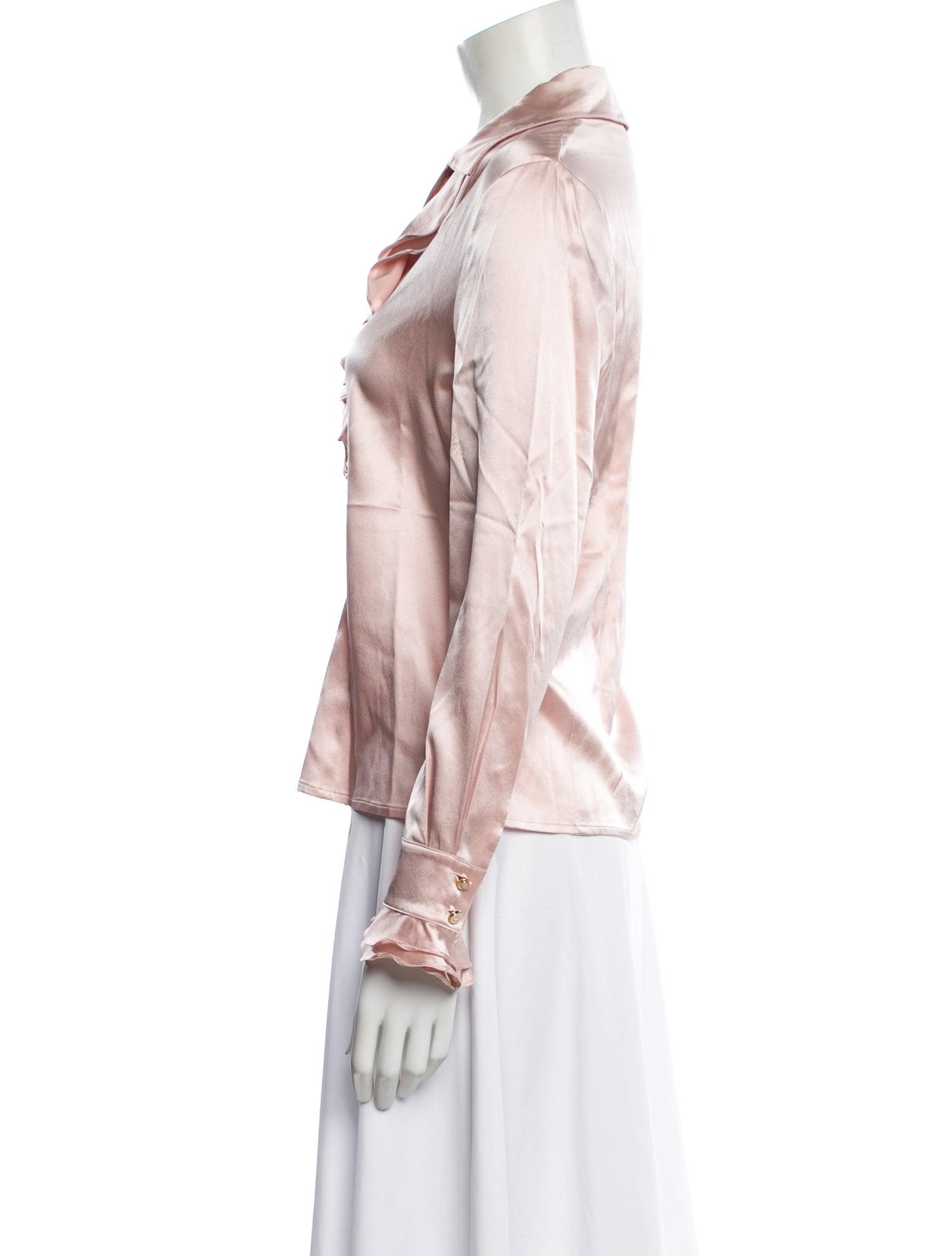 St. John Silk Long Sleeve Blouse