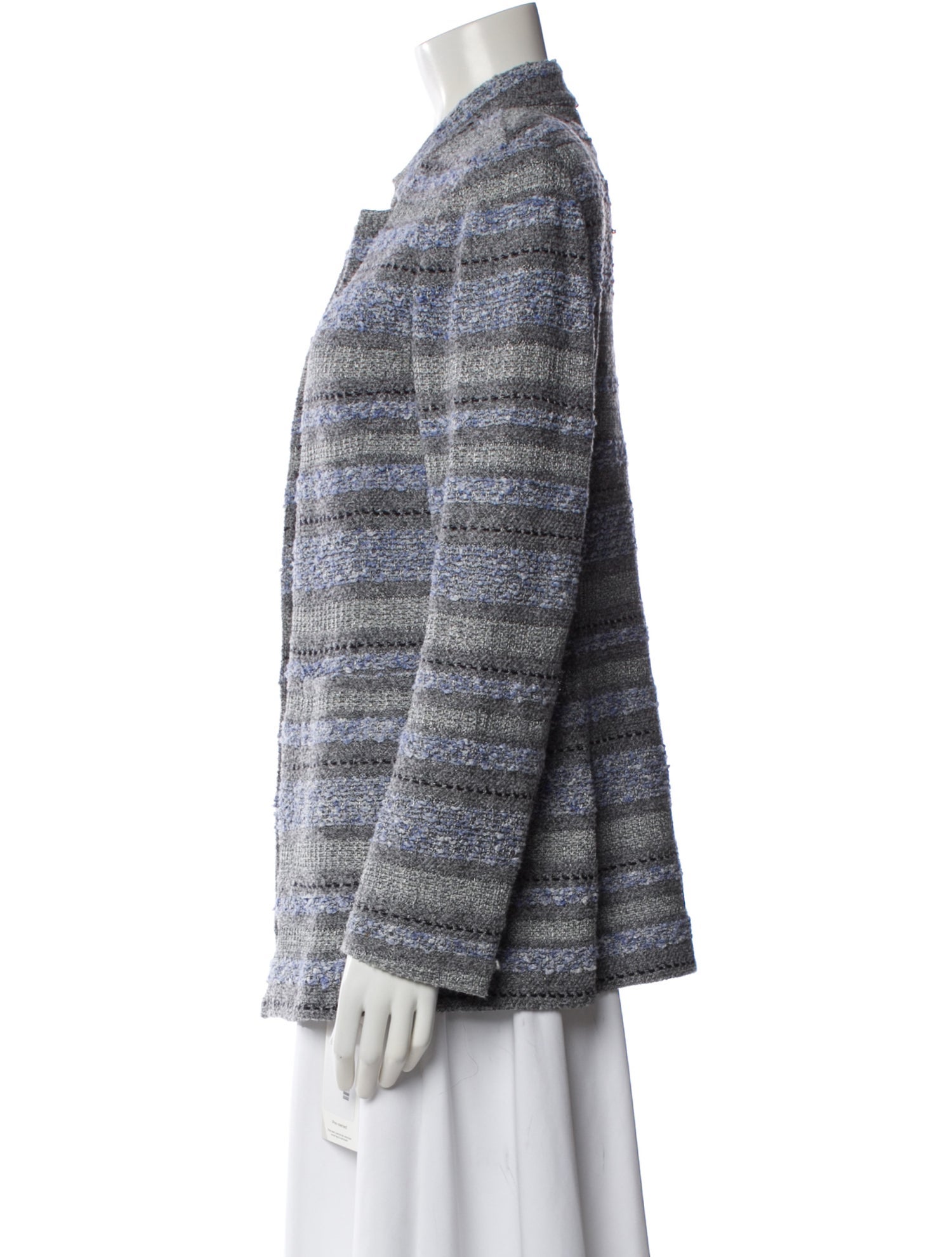 St. John Striped V-Neck Sweater