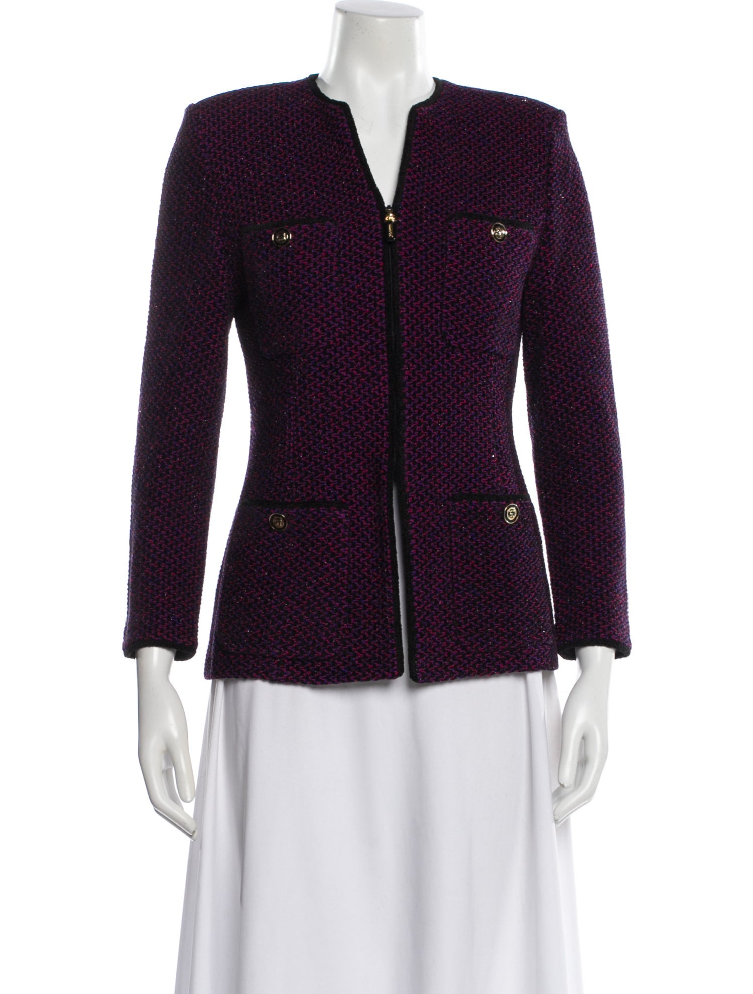 St. John Collection Tweed Pattern Evening Jacket