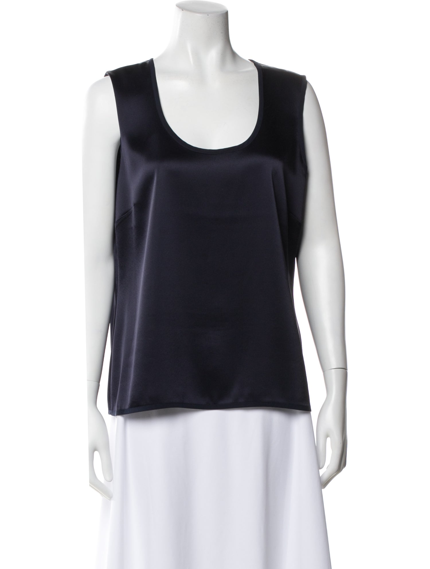 St. John Silk Scoop Neck Top