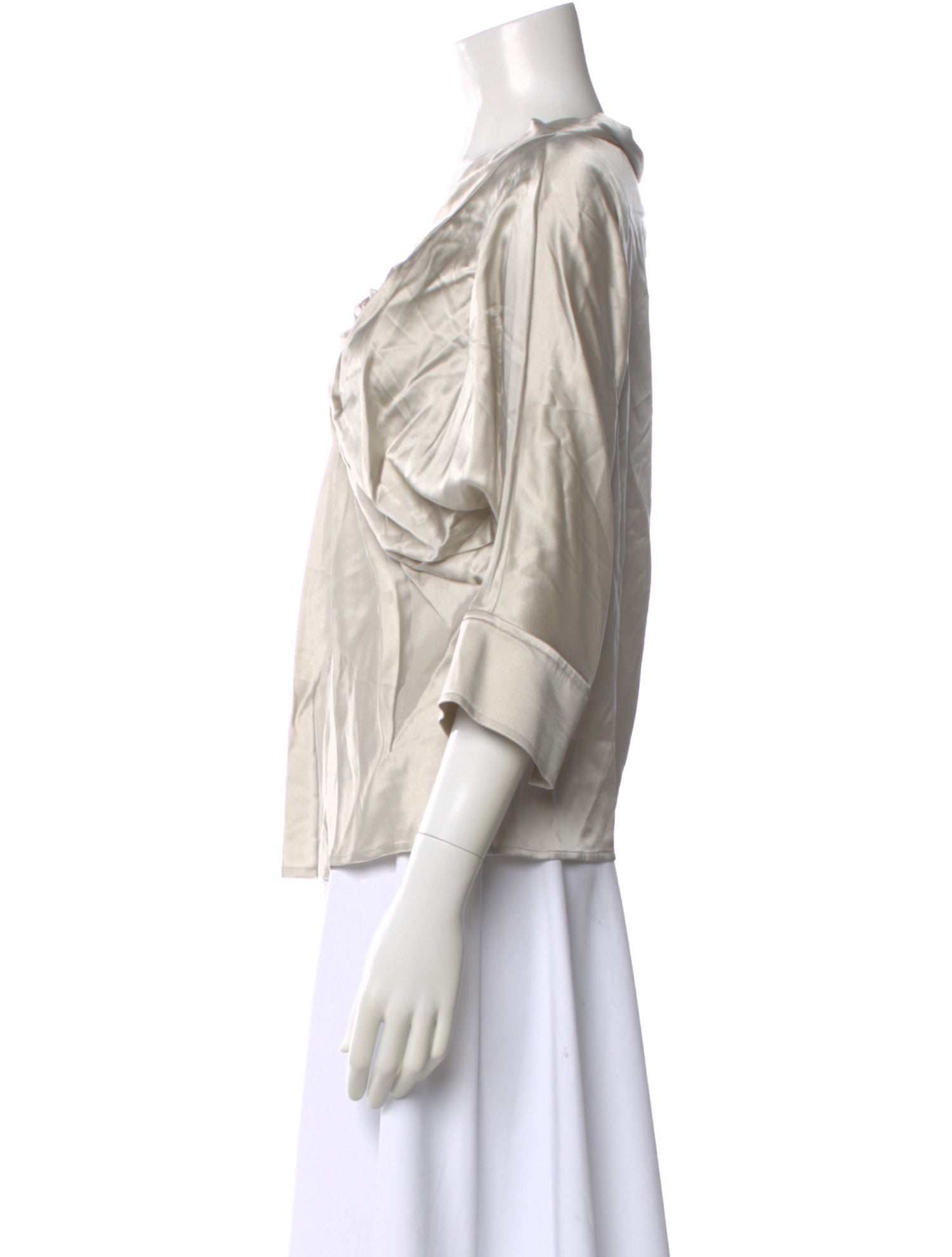 St. John Silk V-Neck Blouse