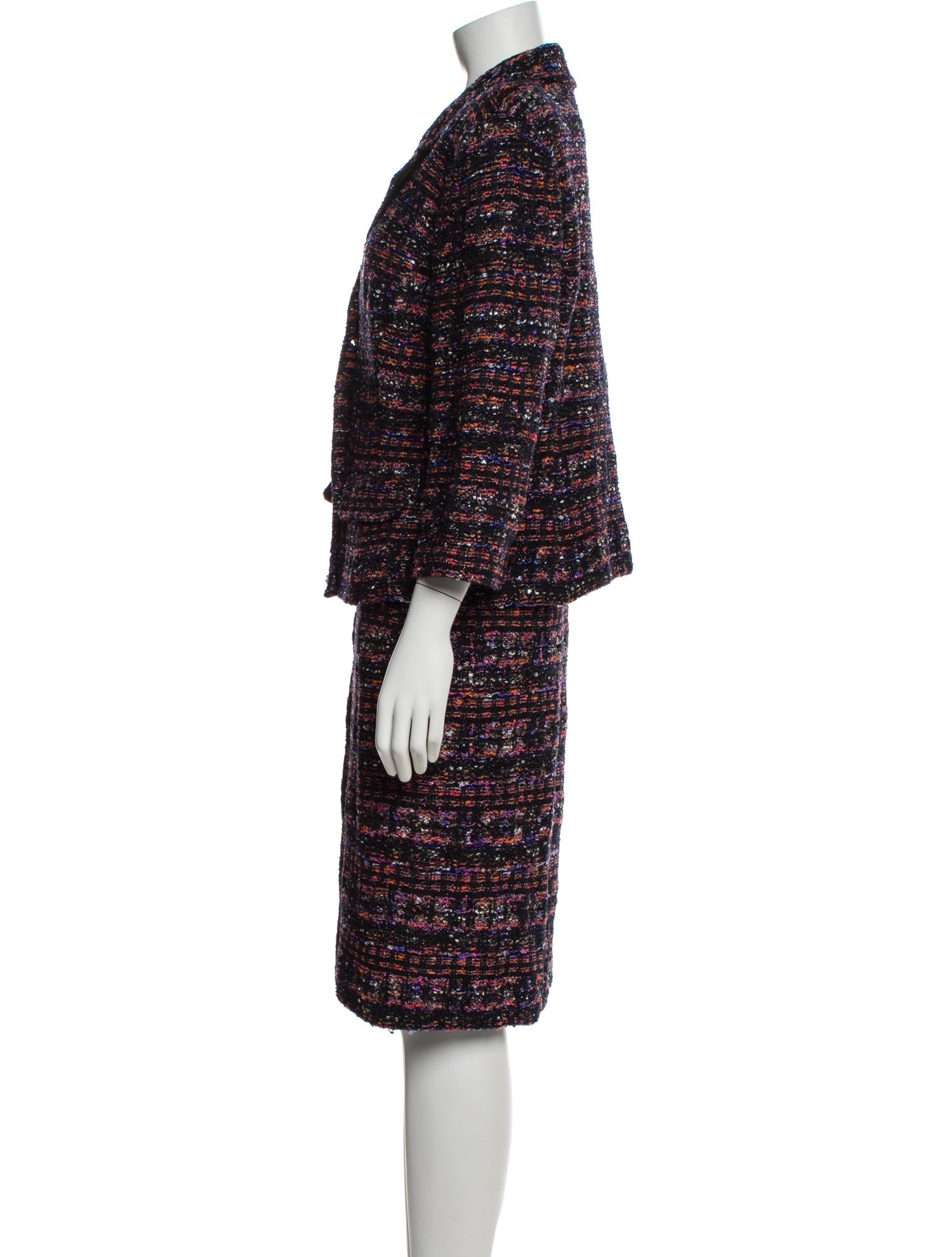 St. John Tweed Pattern Skirt Set