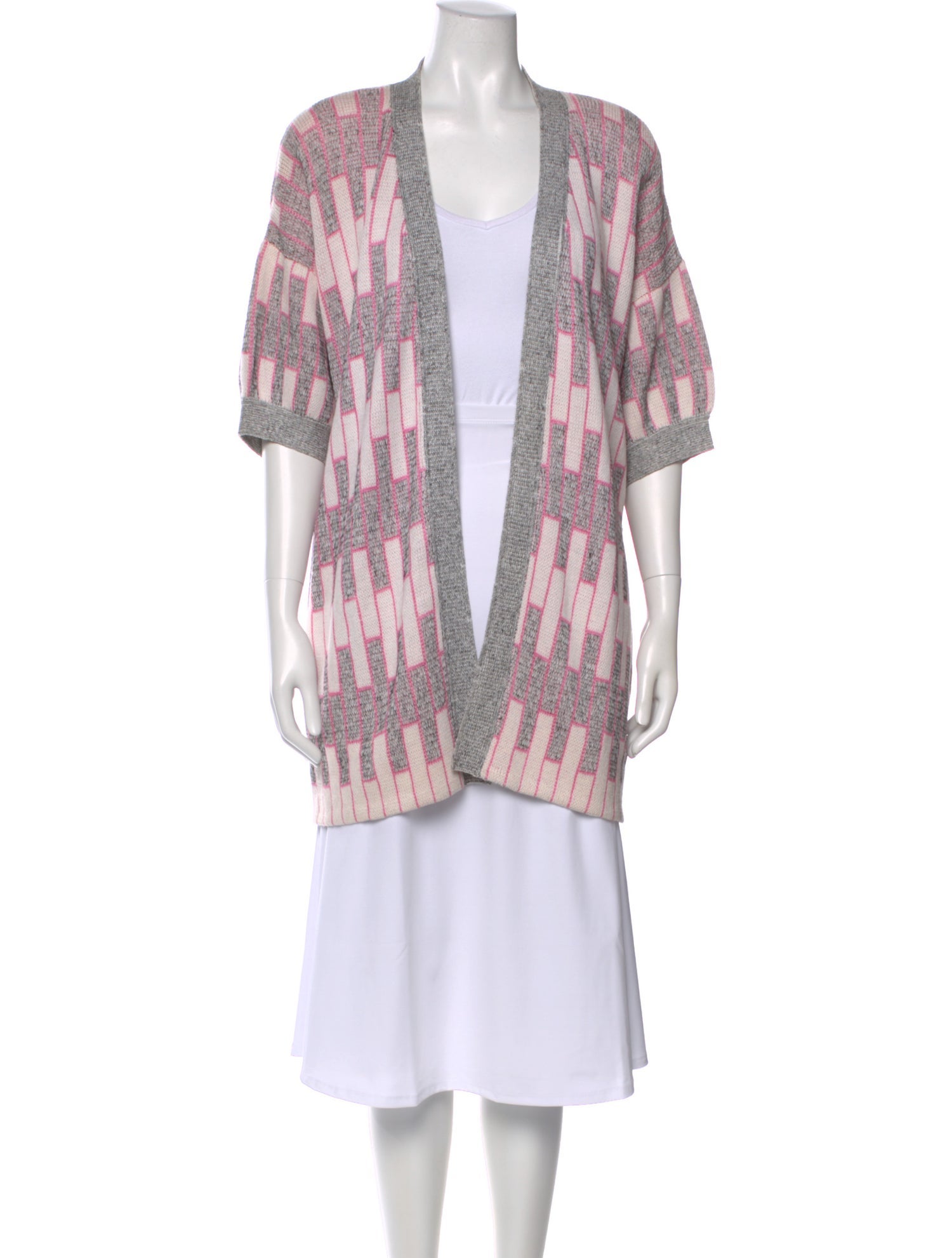 St. John Striped V-Neck Sweater