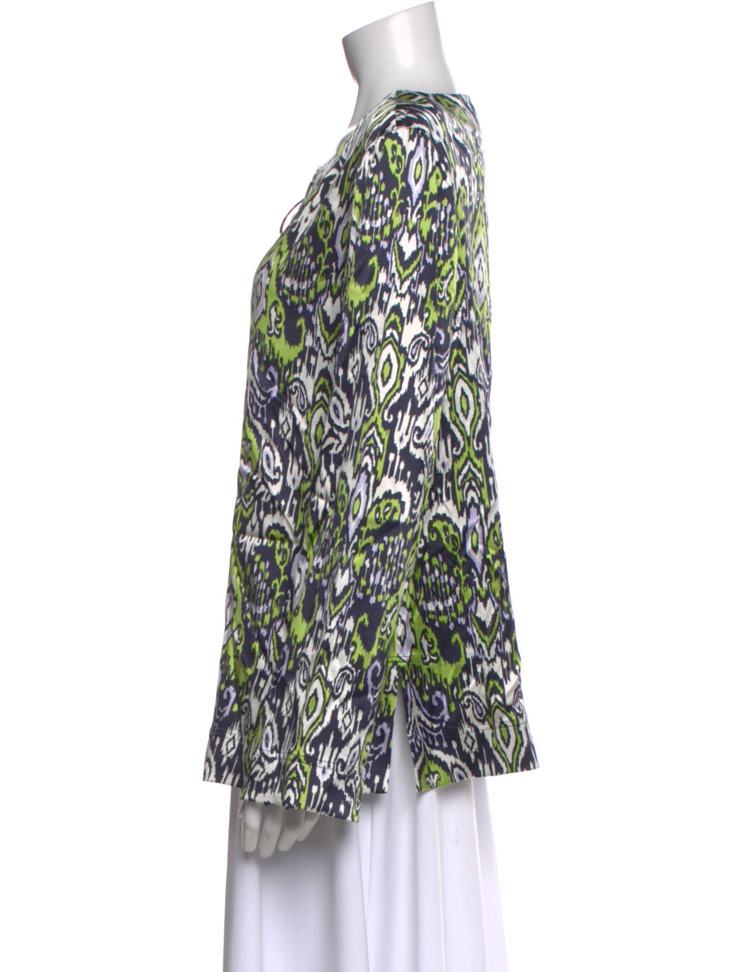 St. John Silk Paisley Print Blouse