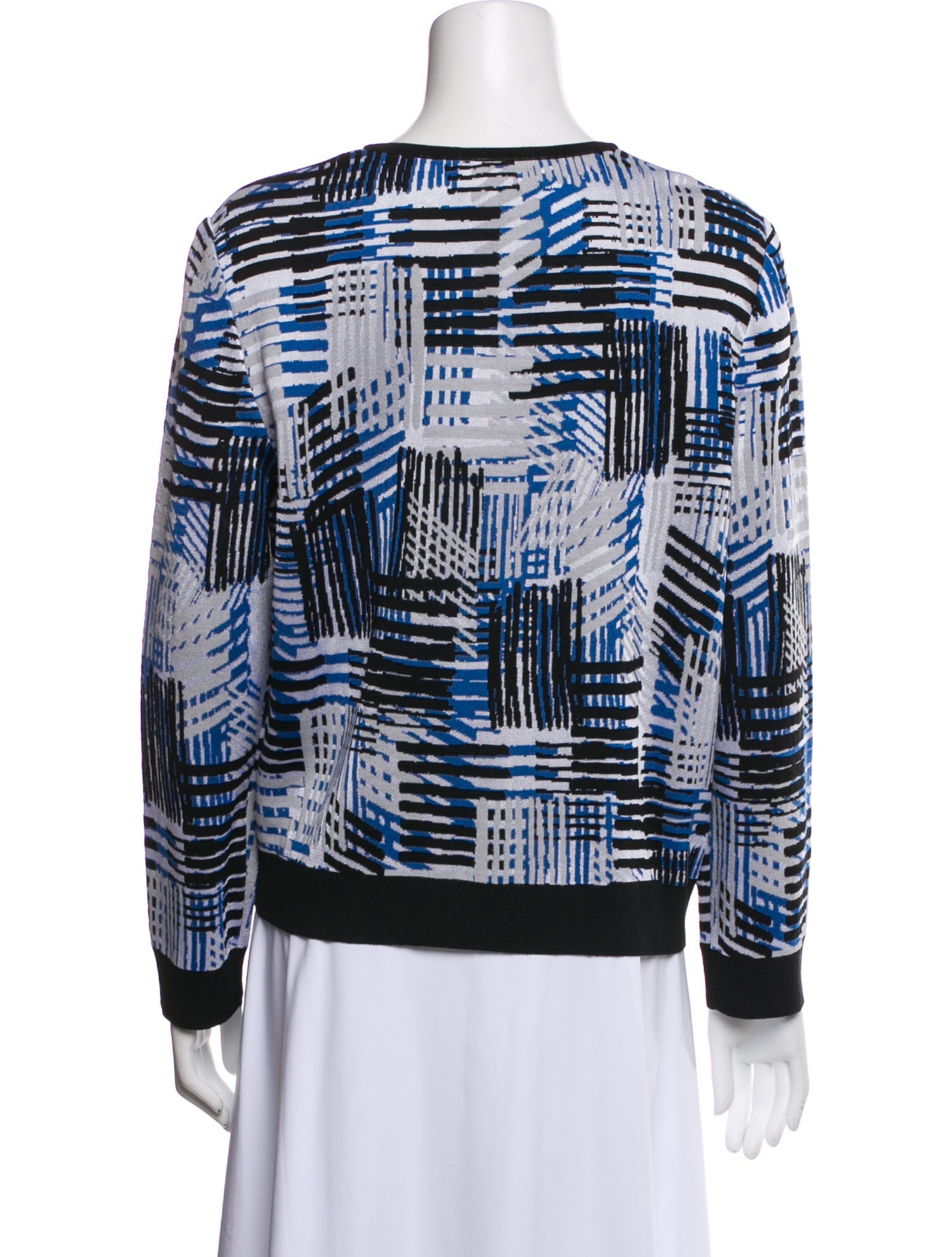 St. John Wool Patterned Bomber Jacket