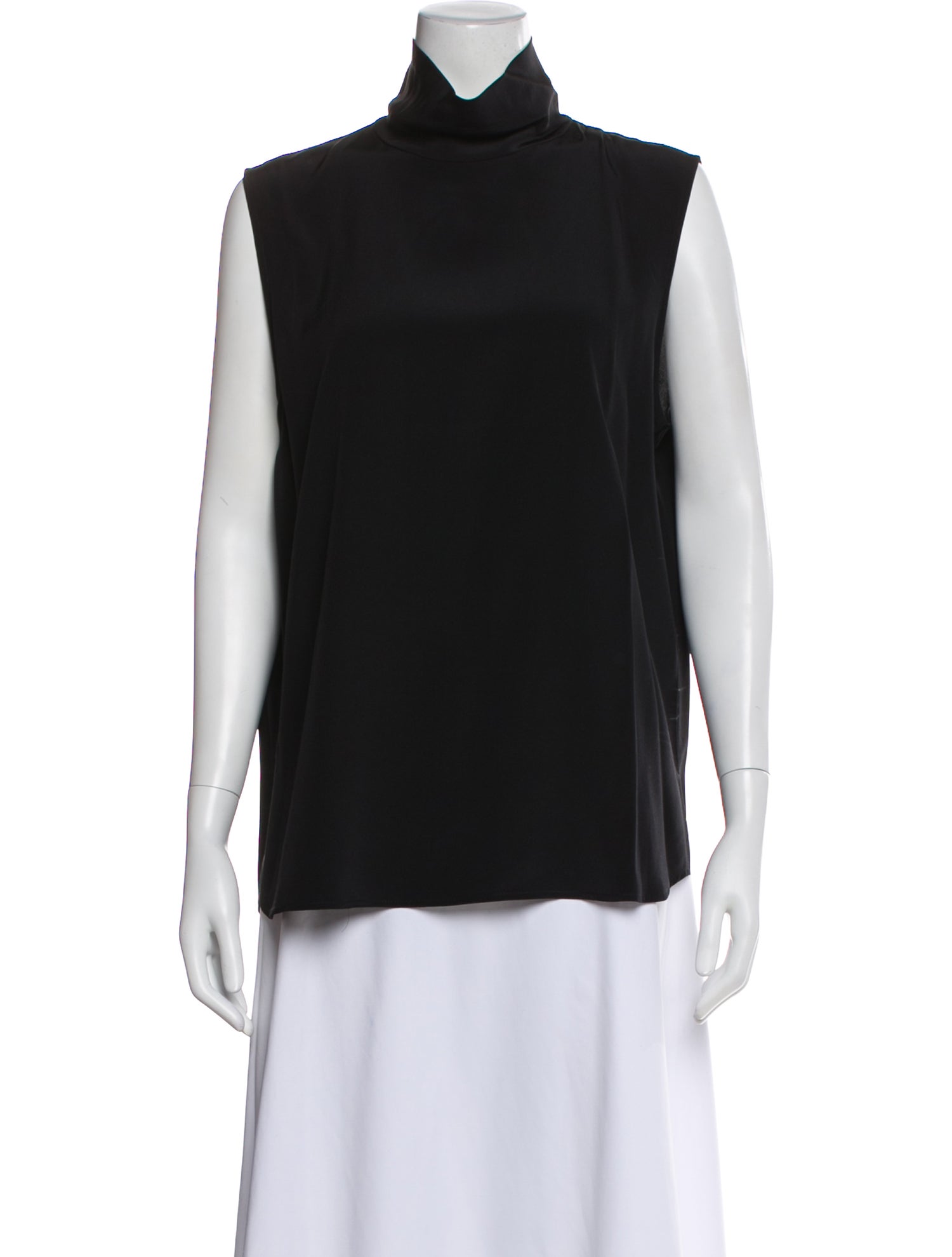 St. John Silk Turtleneck Top