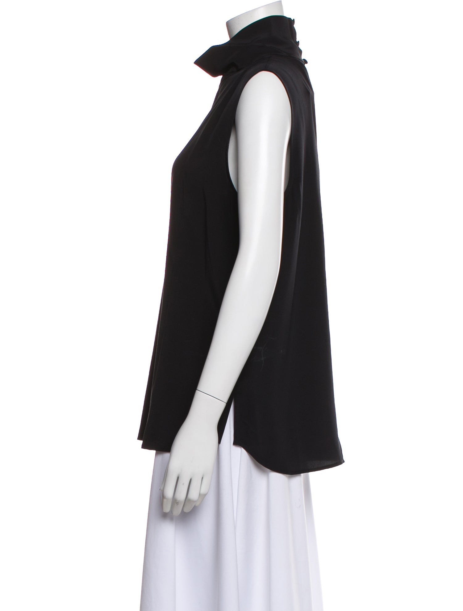 St. John Silk Turtleneck Top