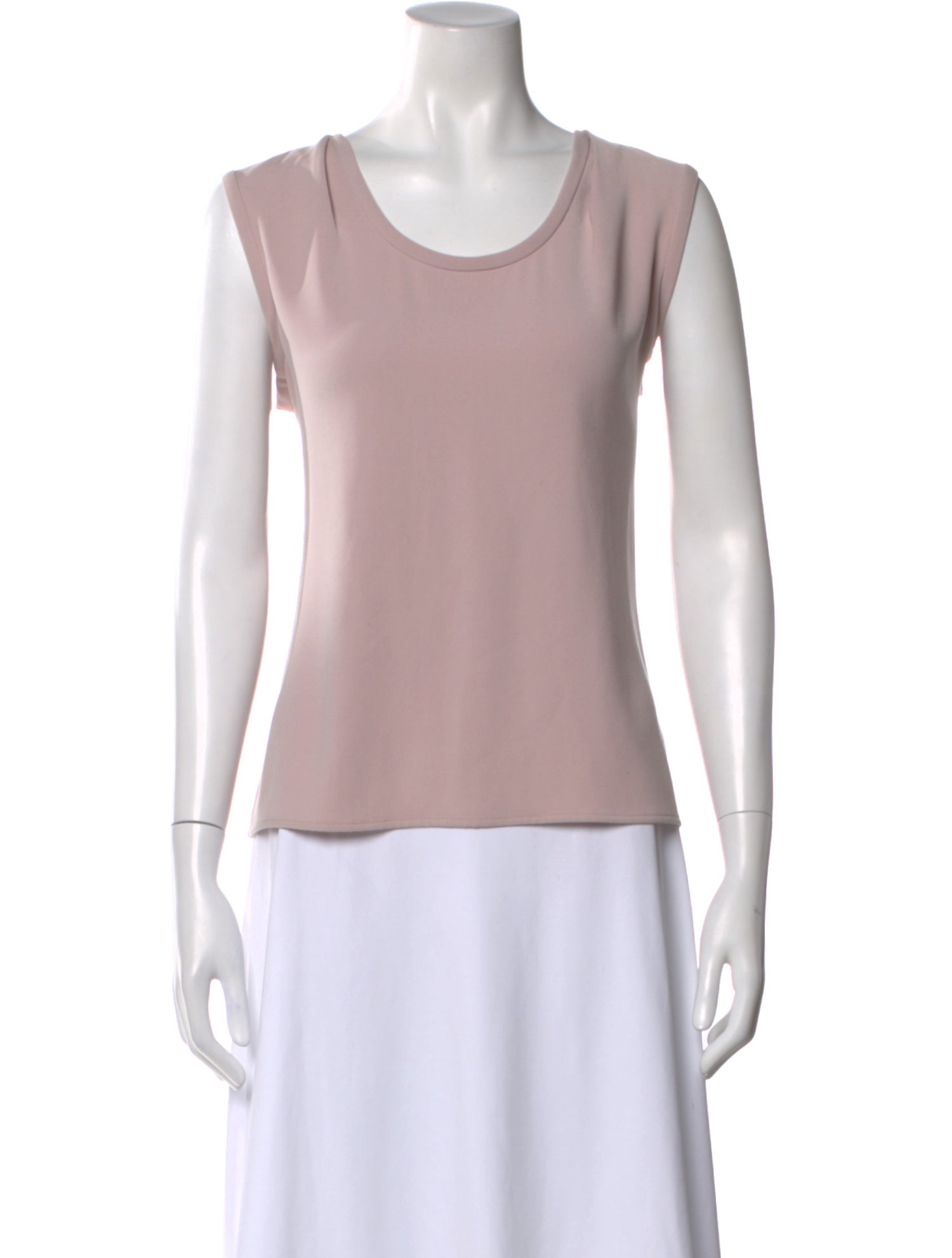 St. John Crew Neck Sleeveless Top