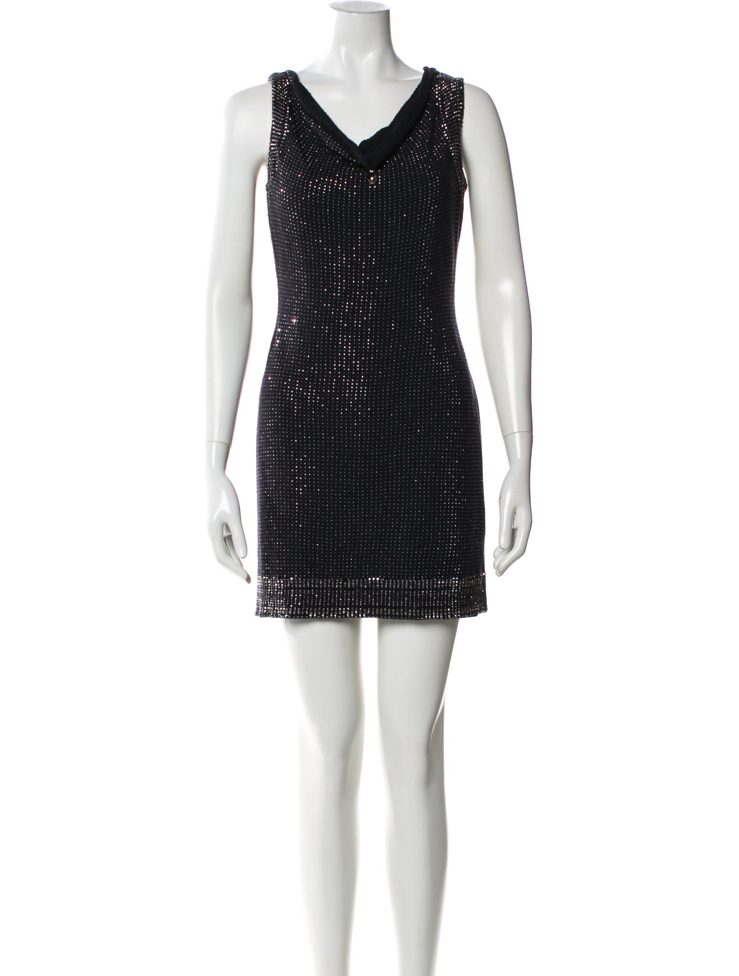 St. John V-Neck Mini Dress