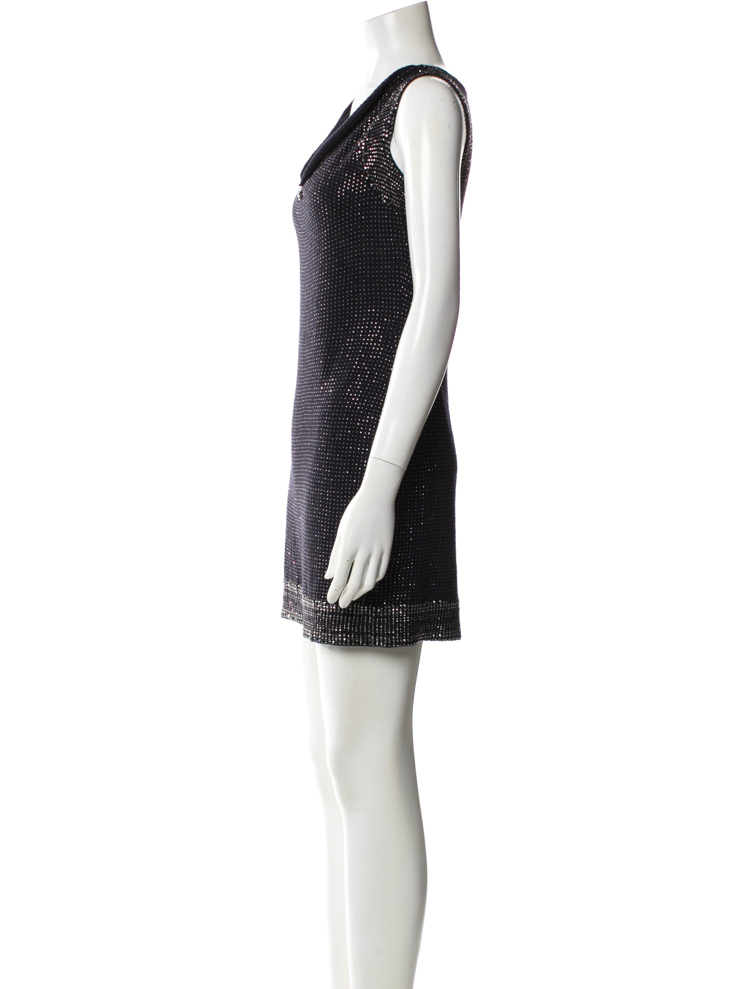 St. John V-Neck Mini Dress