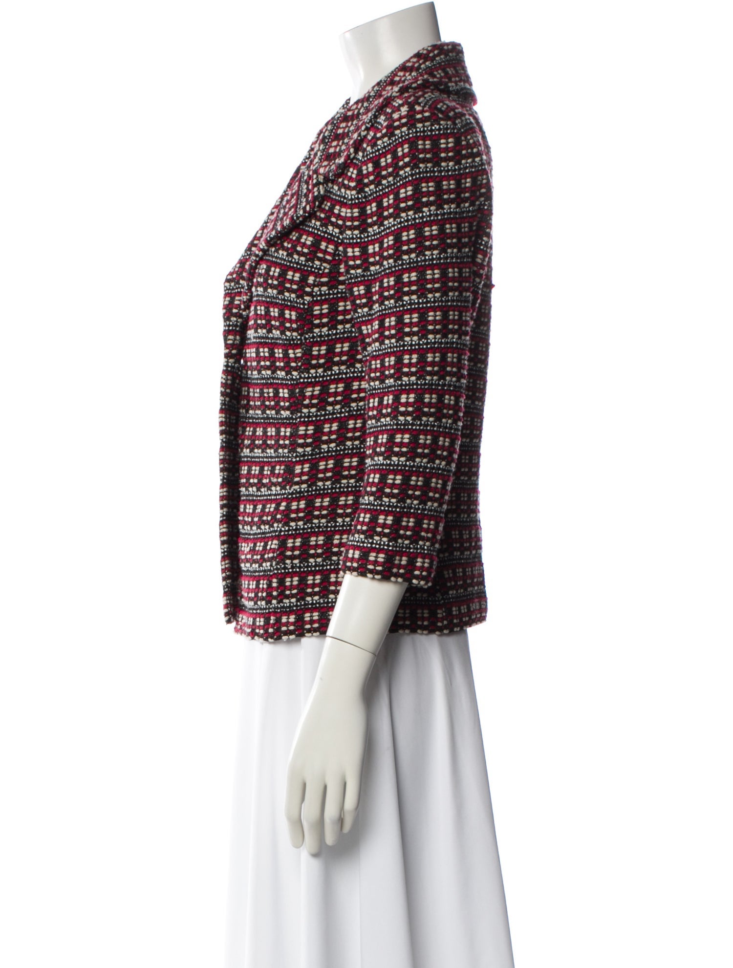 St. John Plaid Print Blazer