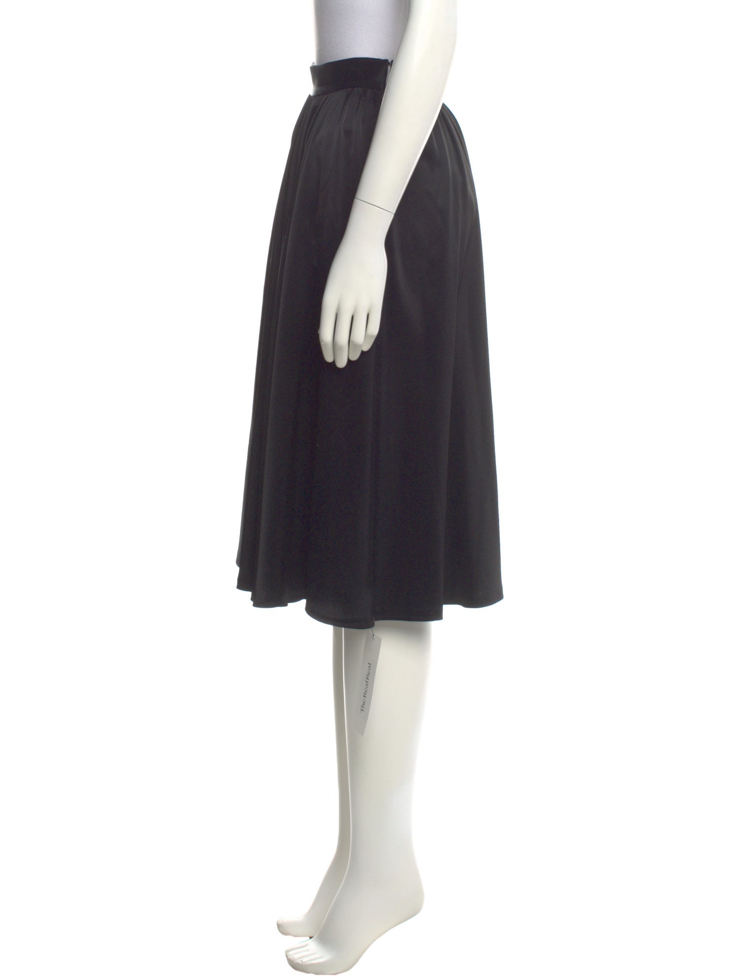 St. John Pleated Accents Knee-Length Skirt