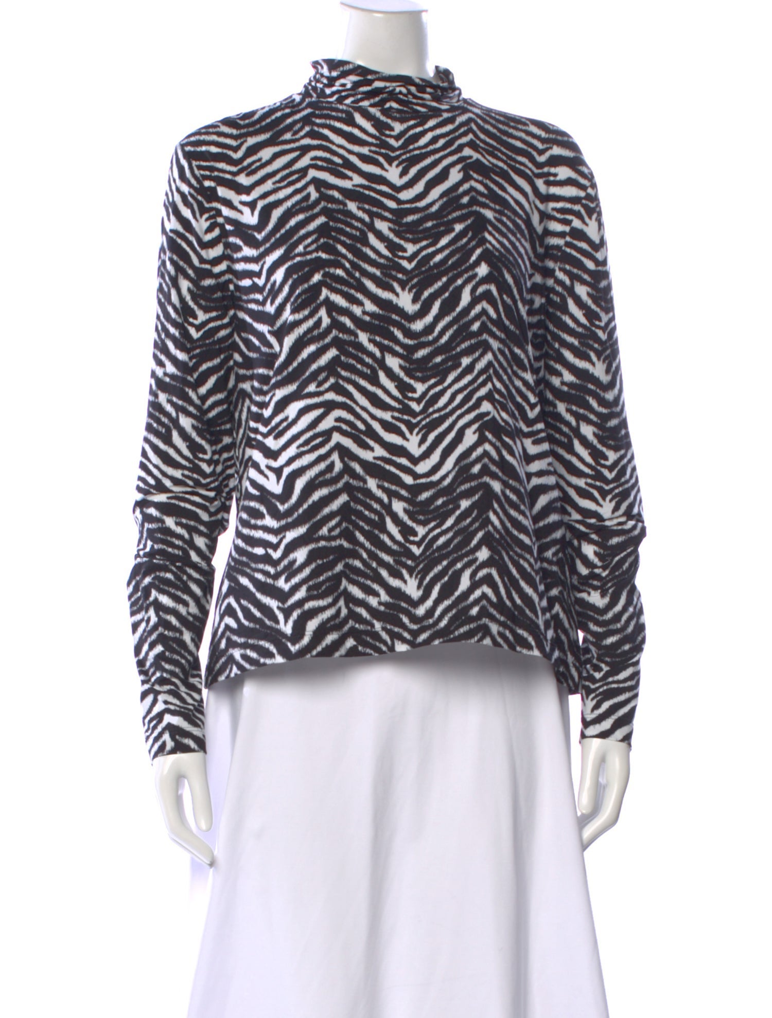 St. John Nylon Animal Print Top w/ Tags