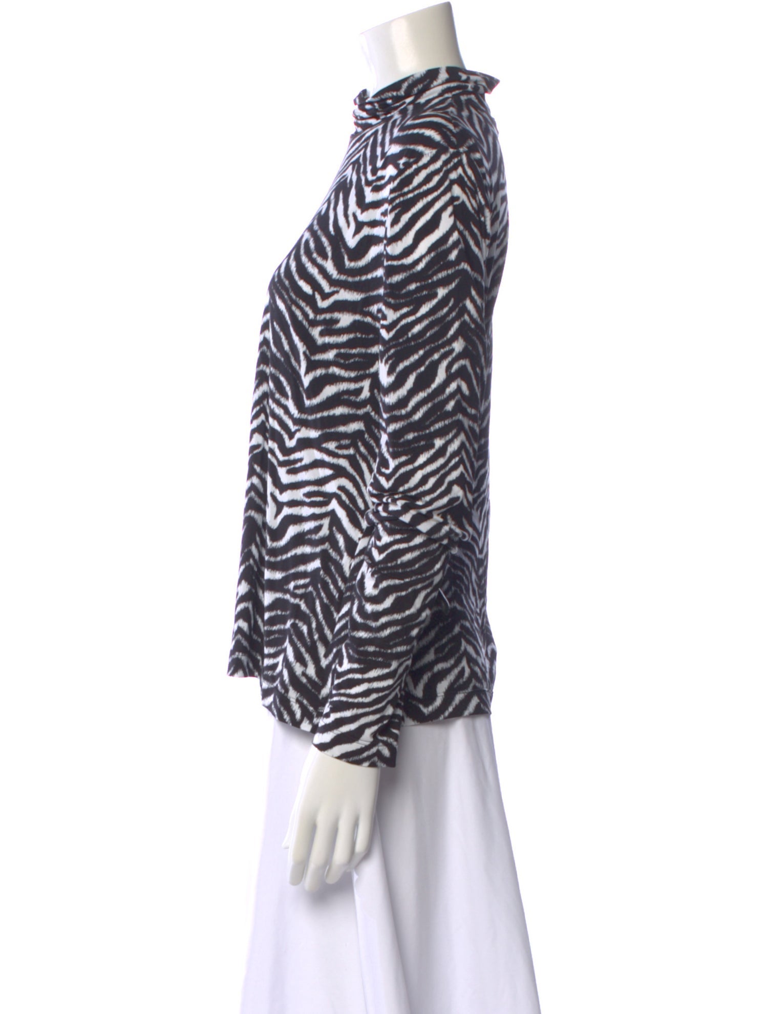 St. John Nylon Animal Print Top w/ Tags