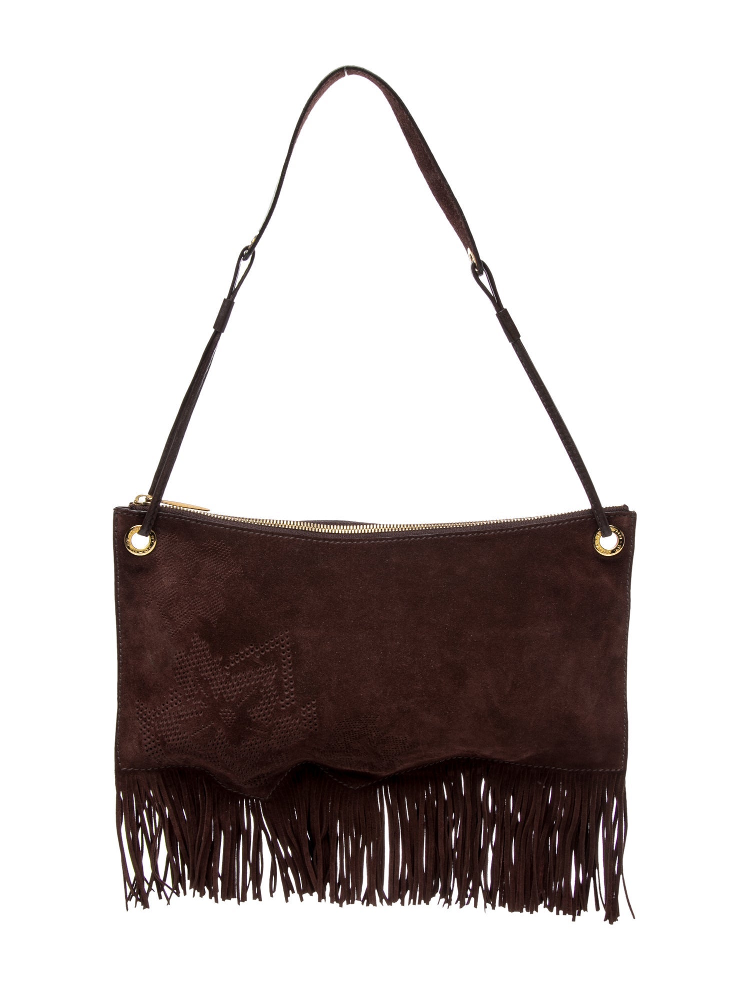 St. John Suede Top Handle Bag