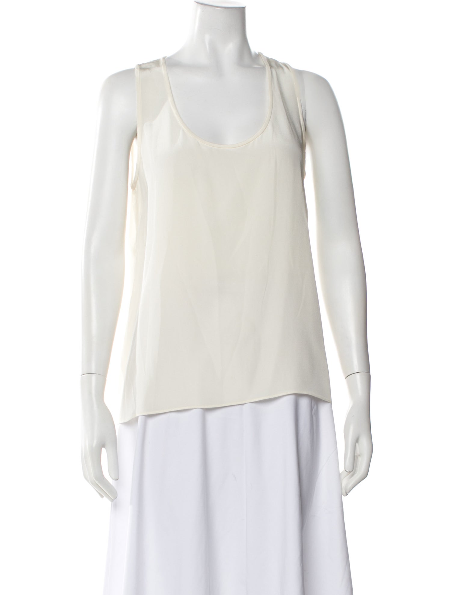 St. John Silk Scoop Neck Top