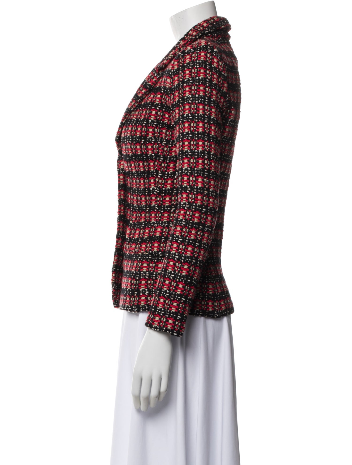 St. John Plaid Print Blazer