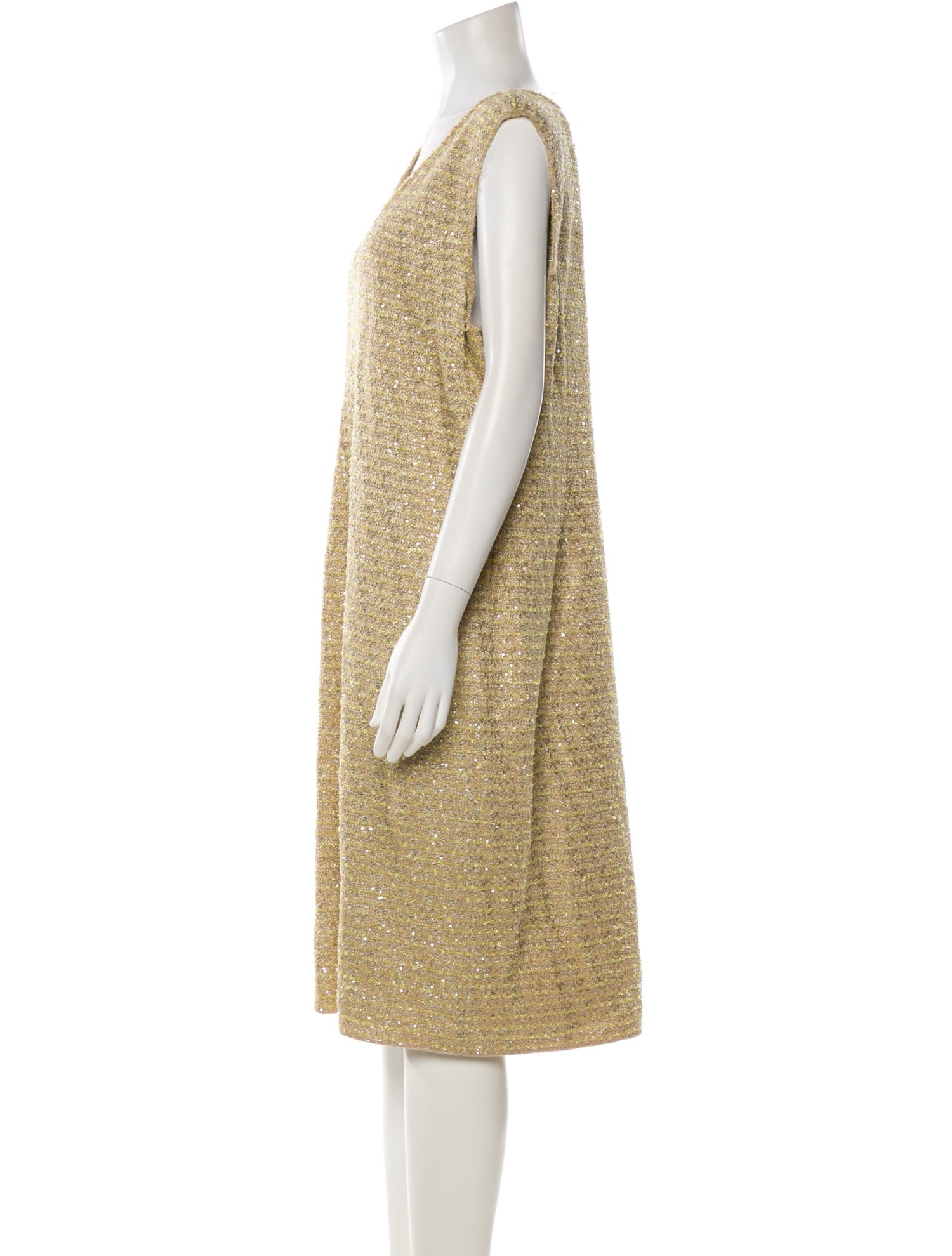 St. John V-Neck Knee-Length Dress