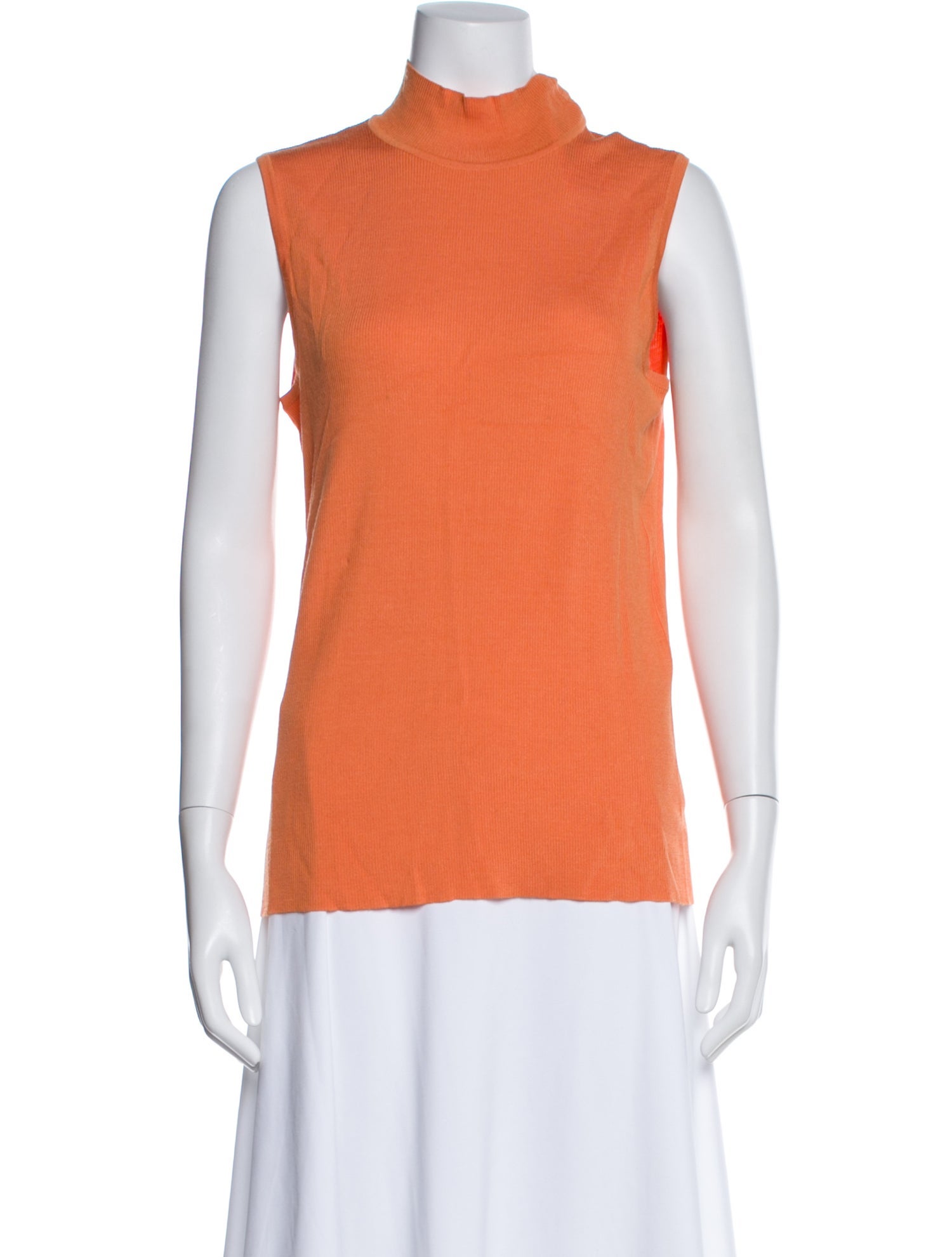 St. John Wool Mock Neck Top