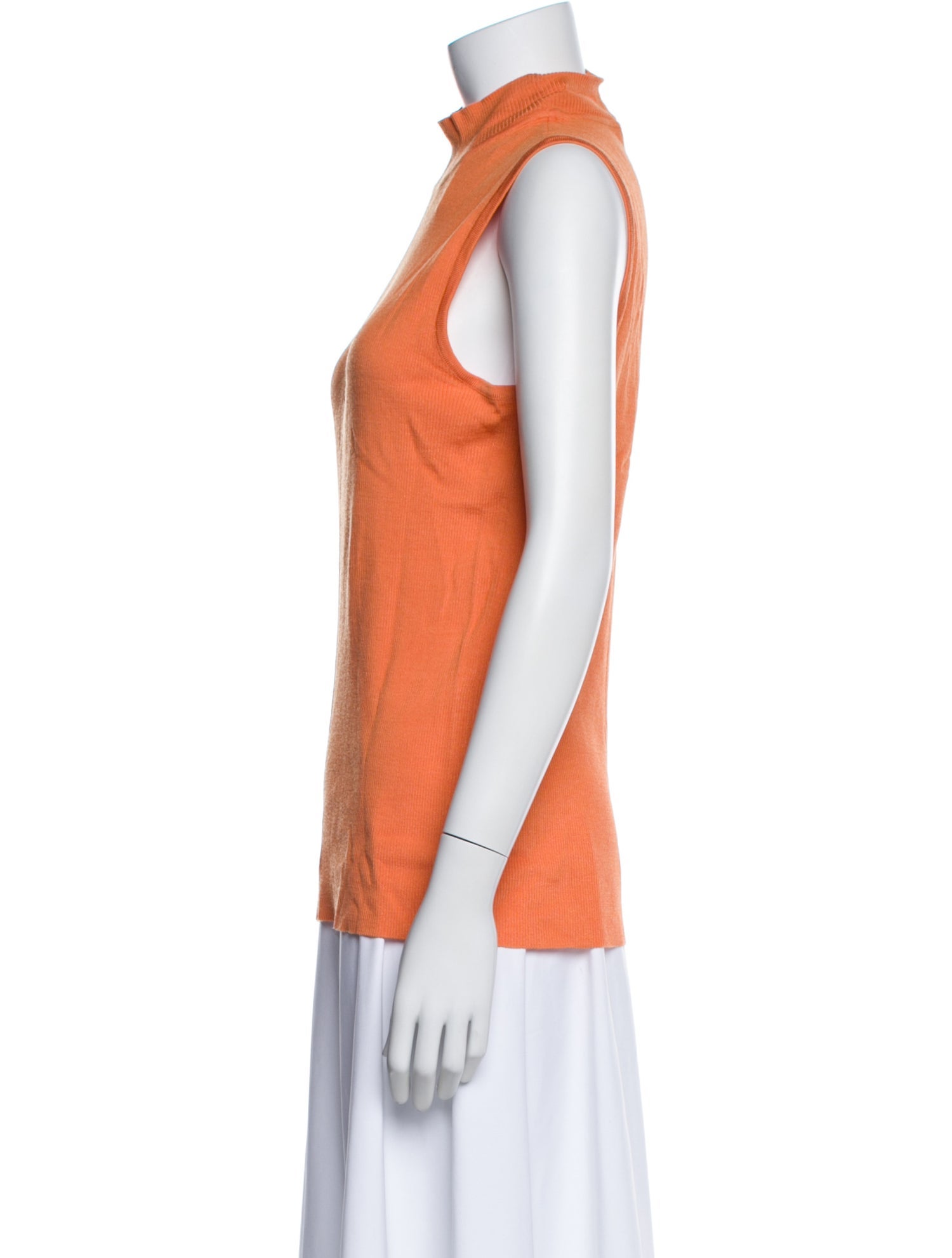 St. John Wool Mock Neck Top