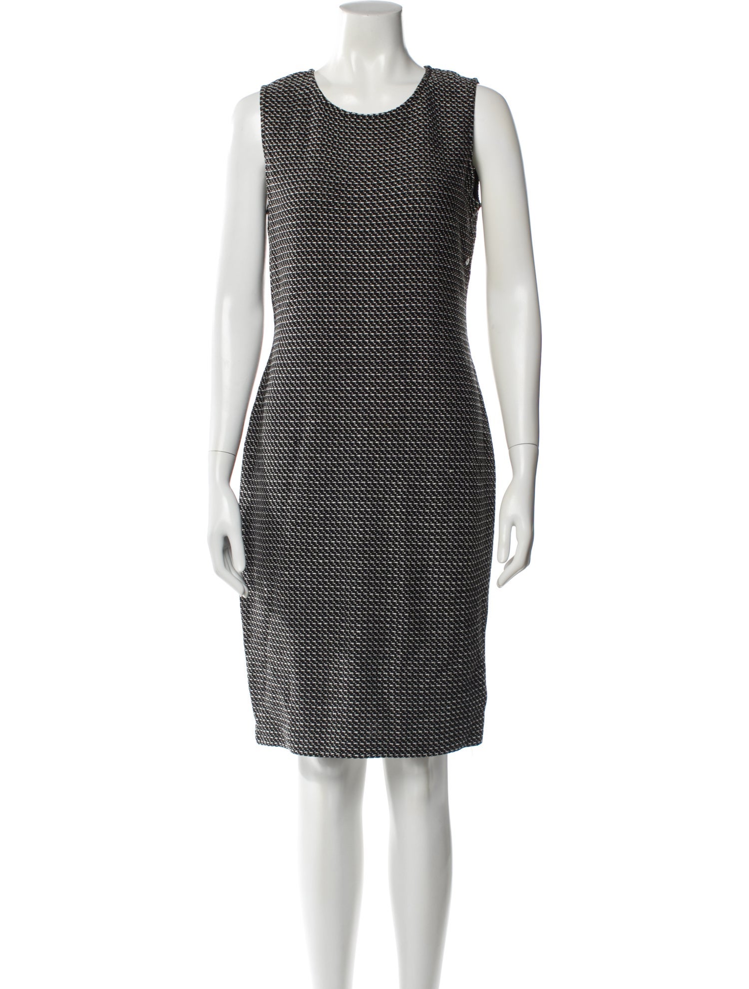 St. John Crew Neck Knee-Length Dress