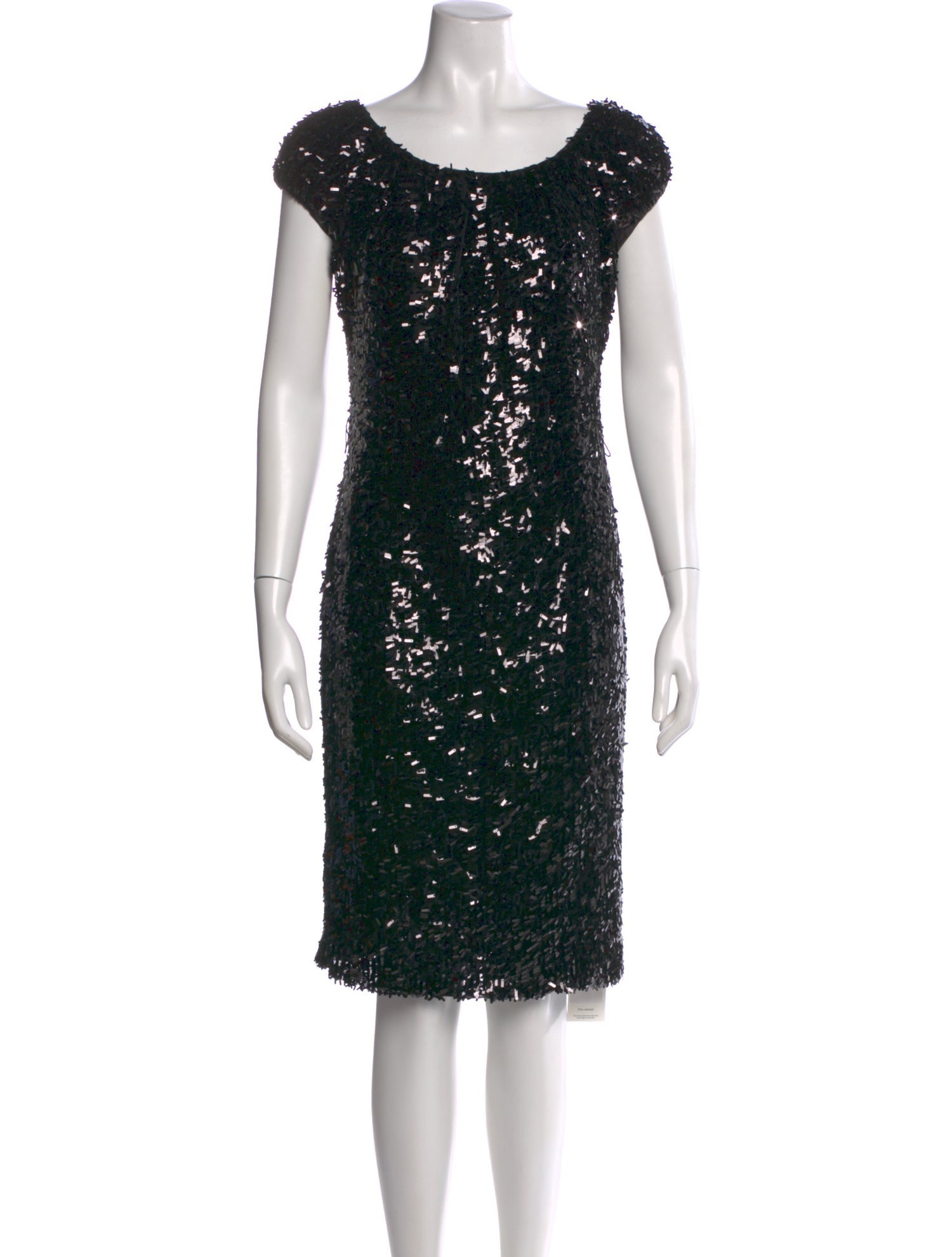 St. John Scoop Neck Knee-Length Dress