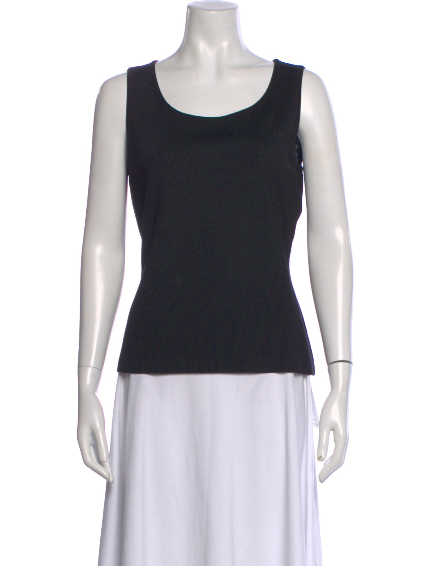 St. John Scoop Neck Sleeveless Top