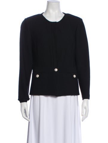 Pre-owned St John Wool Jacket In Black