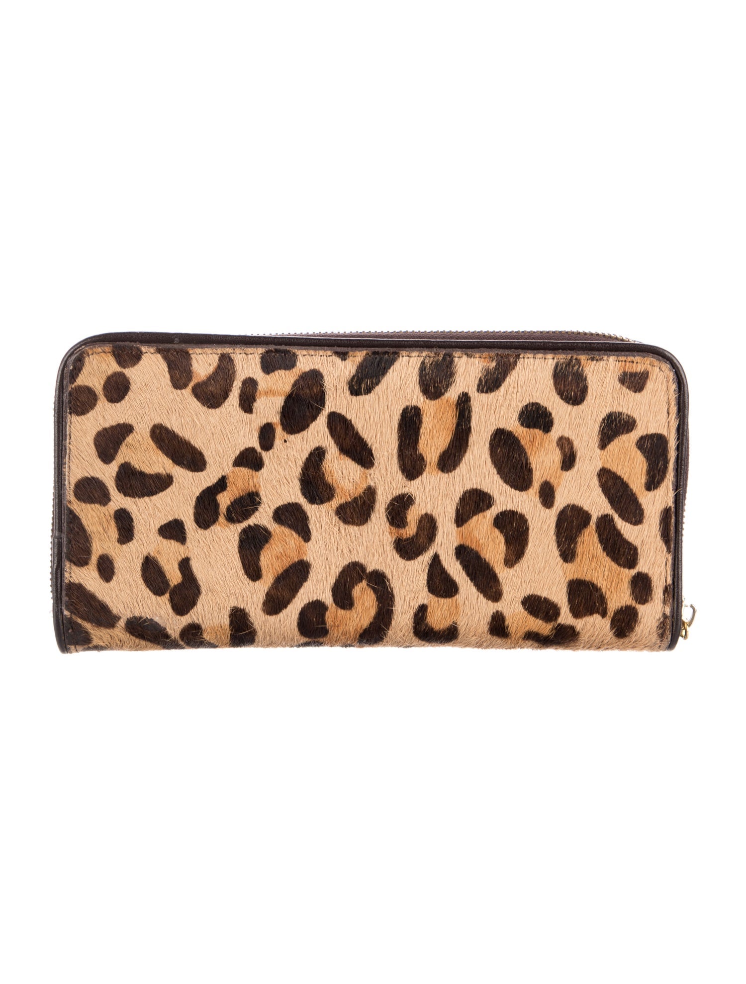 St. John Ponyhair Animal Print Continental Wallet