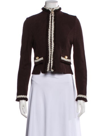 Pre-owned St John Wool Evening Jacket In Brown