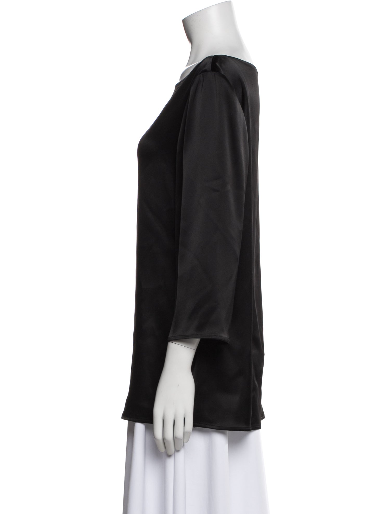 St. John Bateau Neckline Three-Quarter Sleeve Top