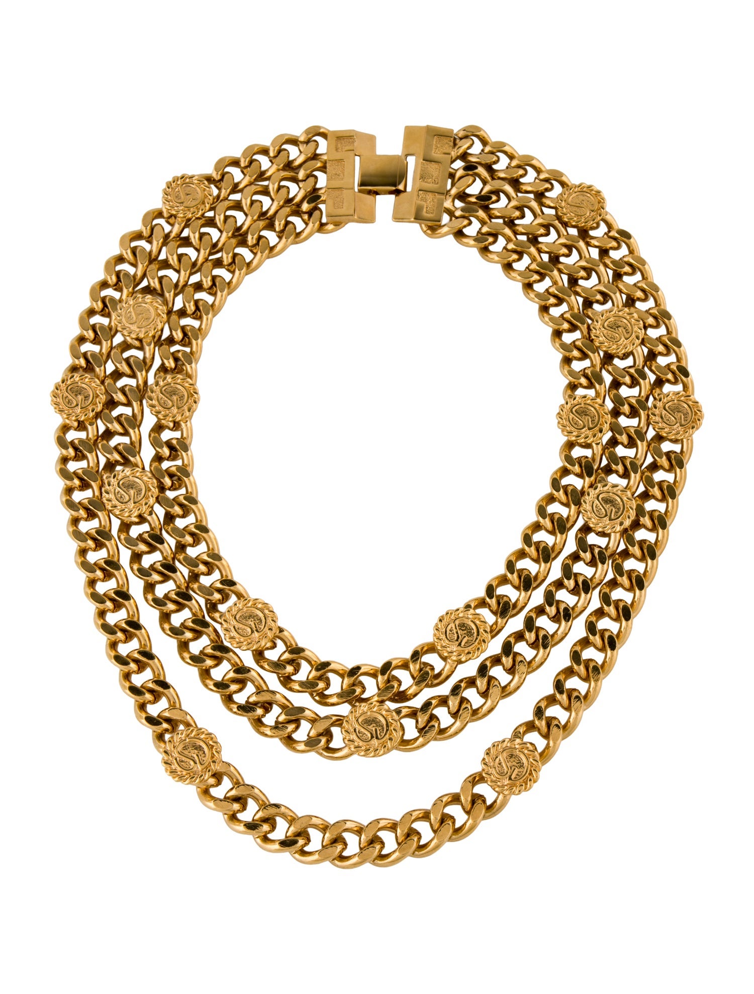 St. John Multistrand Logo Collar Necklace