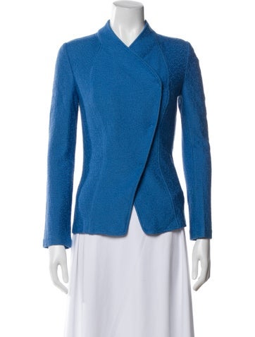 Pre-owned St John Wool Blazer In Blue