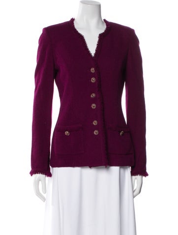 Pre-owned St John Blazer In Purple