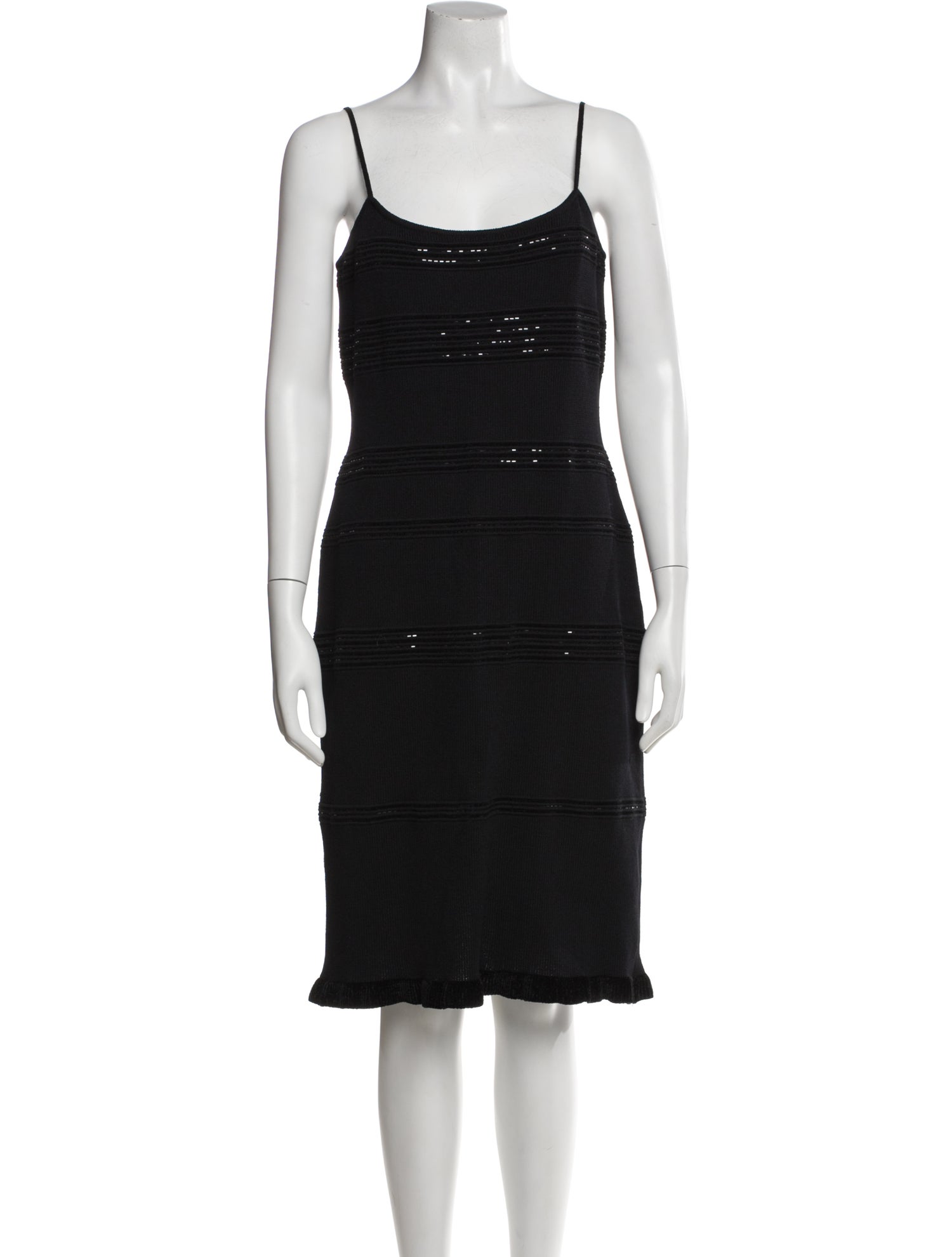 St. John Evening Wool Knee-Length Dress