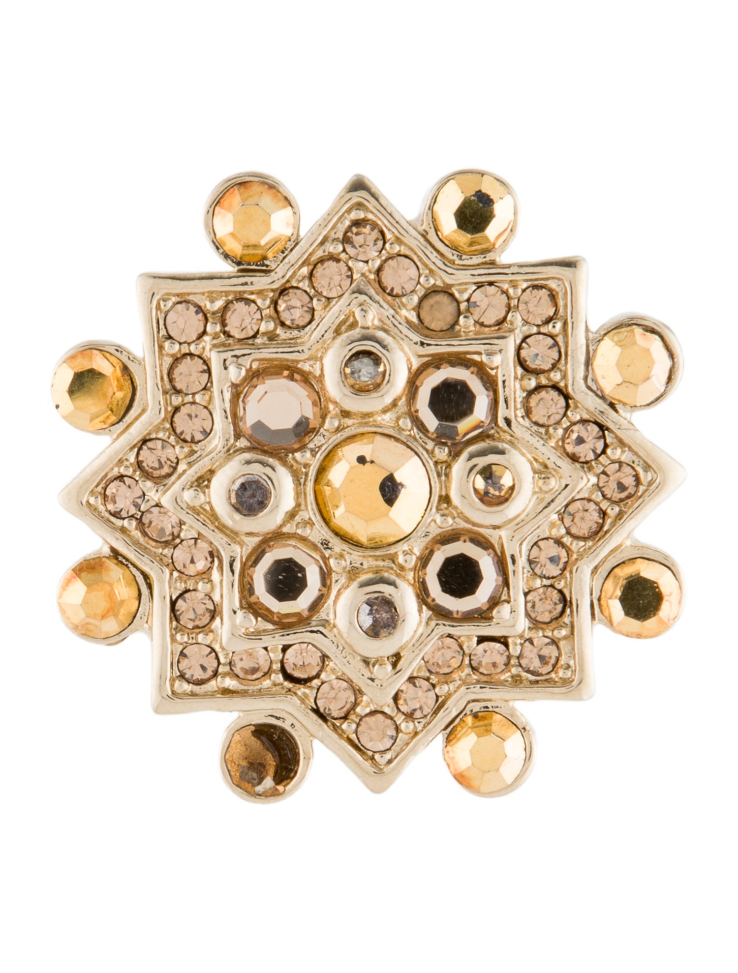 St. John Crystal Pin Brooch