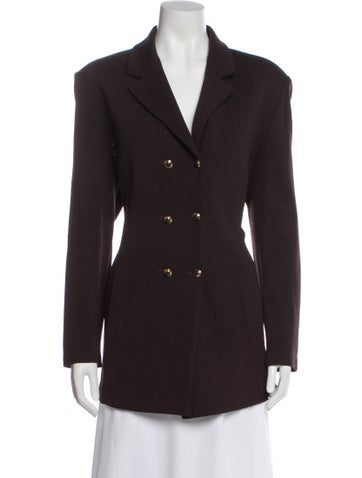 Pre-owned St John Wool Peacoat In Brown