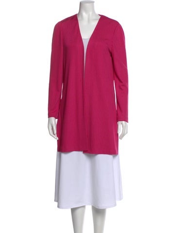 Pre-owned St John V-neck Sweater In Pink