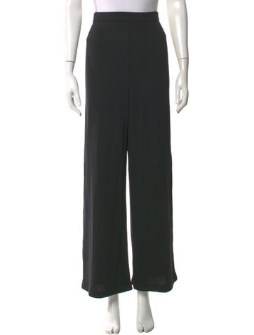Pre-owned St. John Caviar Wide Leg Pants In Black