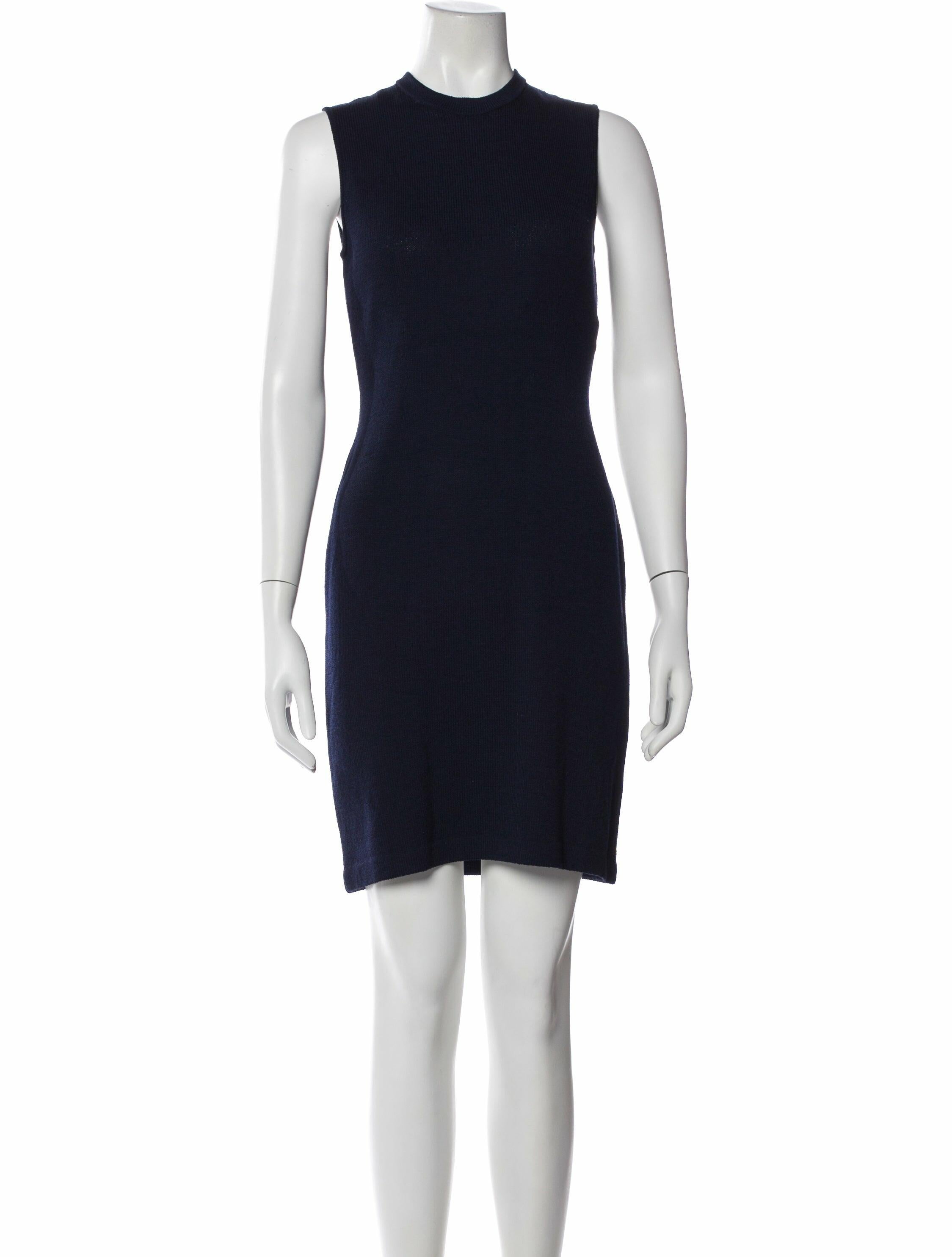 St. John Crew Neck Knee-Length Dress