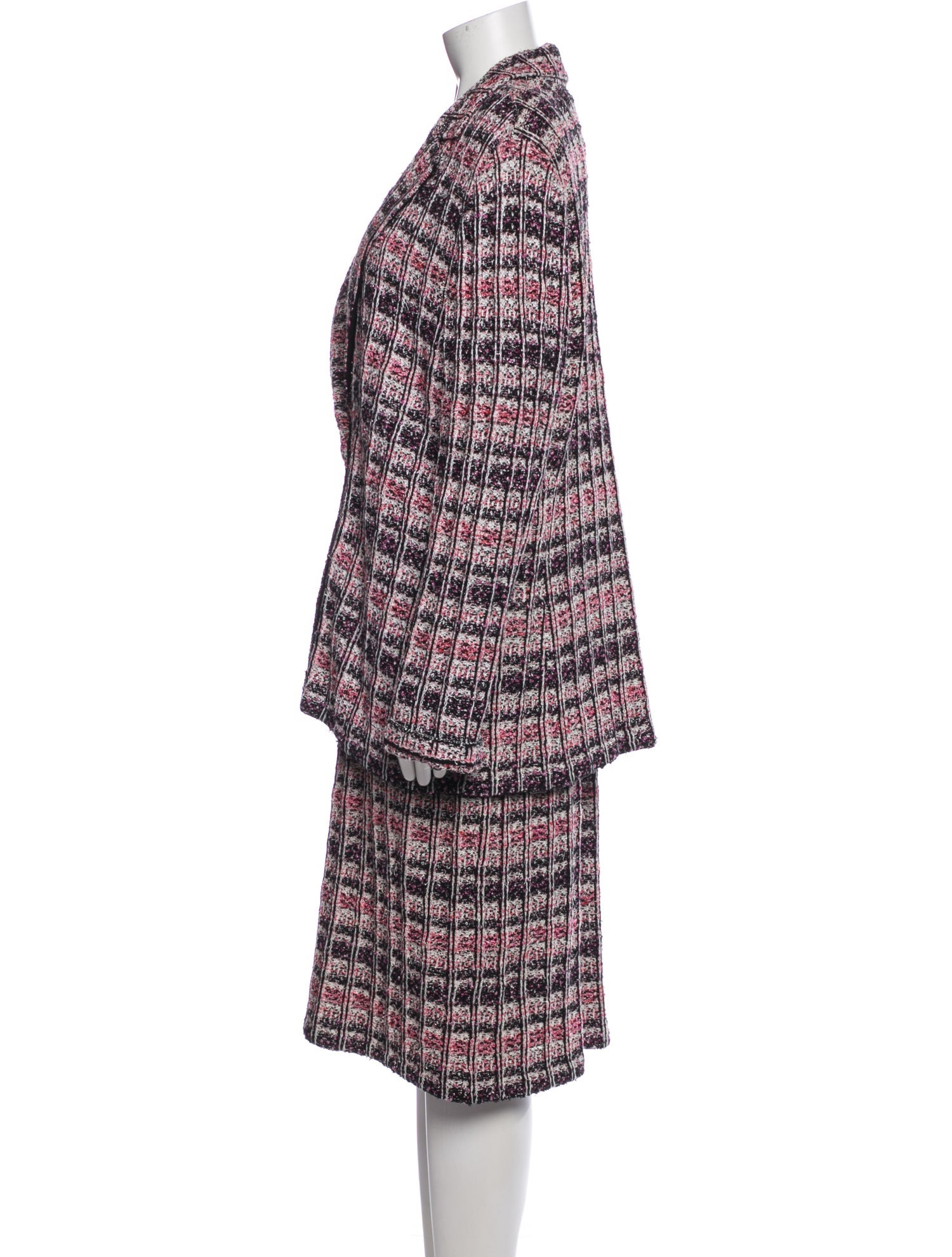 St. John Tweed Tweed Pattern Dress Set